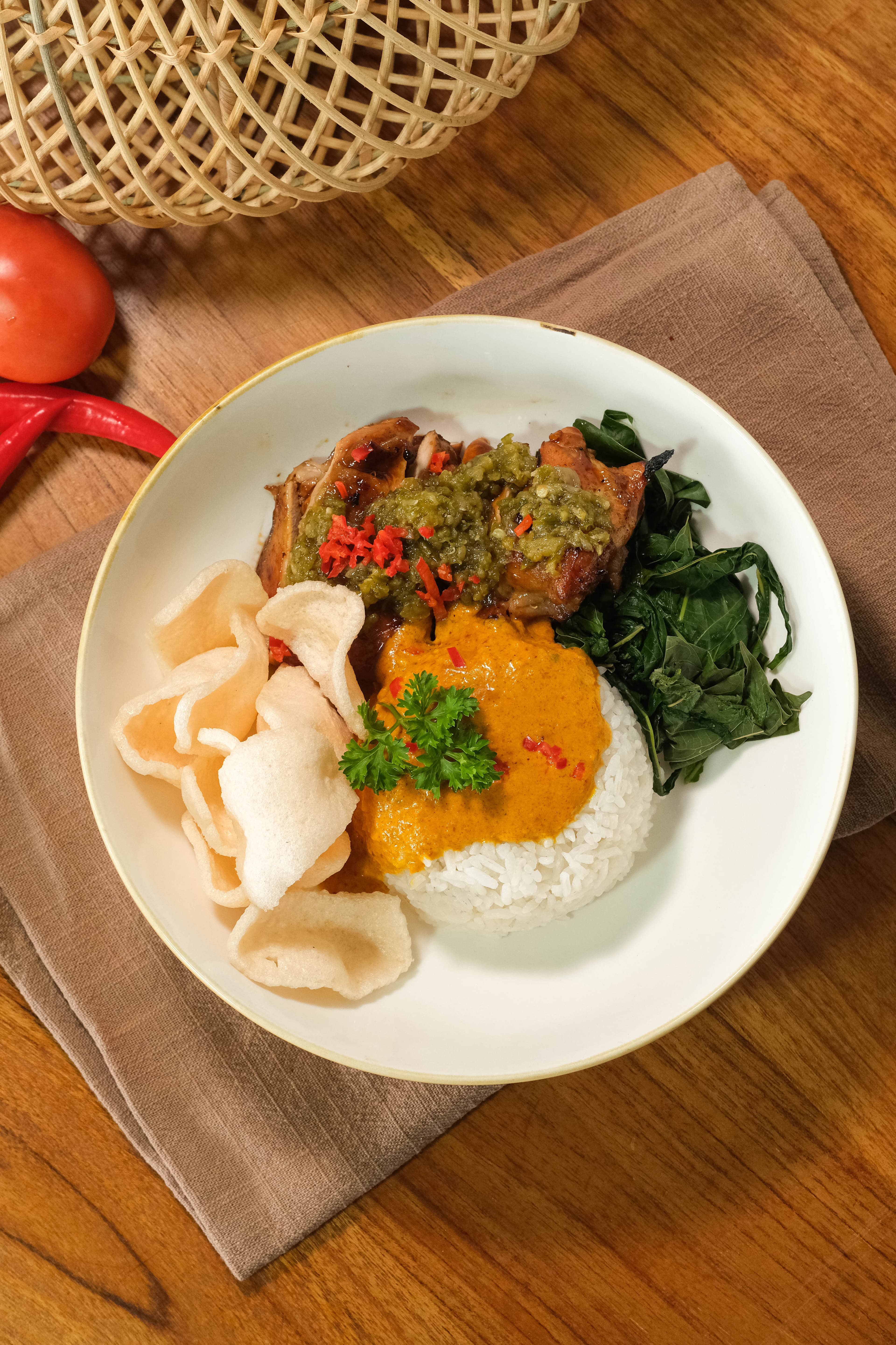 Nasi Padang Smoked Chicken